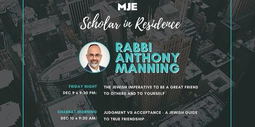 MJE Scholar In Residence: Rabbi Anthony Manning